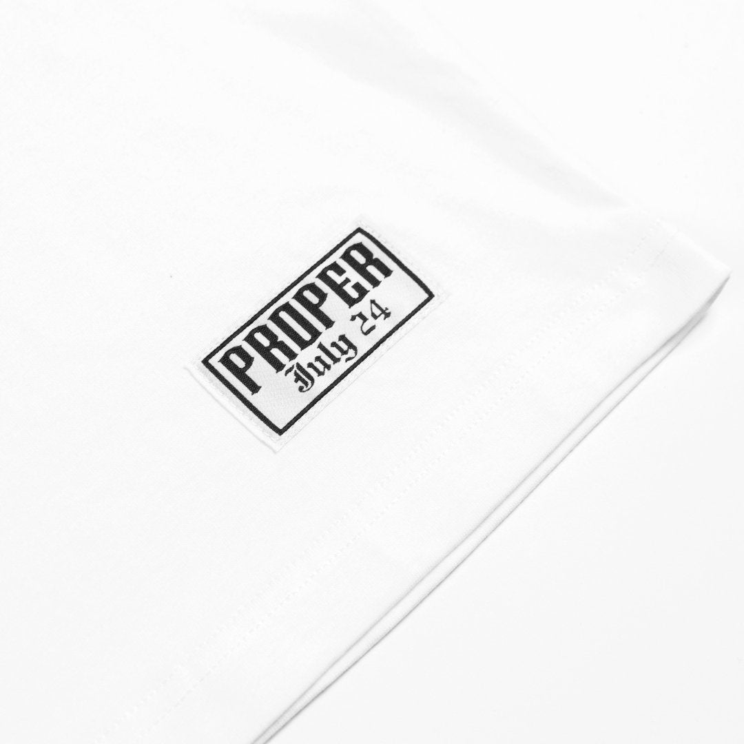 PROPER OVERSIZED OUTLINE TEE WHITE - Proper Streetwear