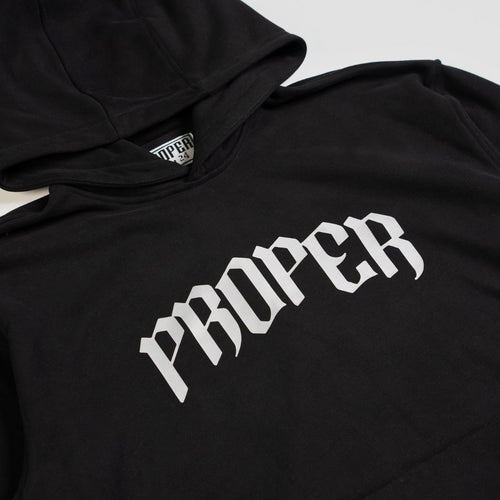 PROPER REFLECTIVE HOODIE BLACK - Proper Streetwear