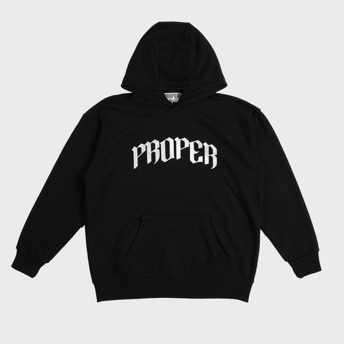 PROPER REFLECTIVE HOODIE BLACK - Proper Streetwear