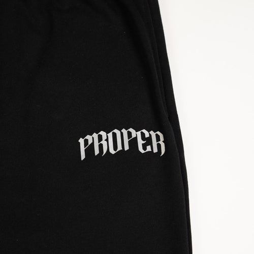 PROPER REFLECTIVE TRACKPANTS BLACK - Proper Streetwear