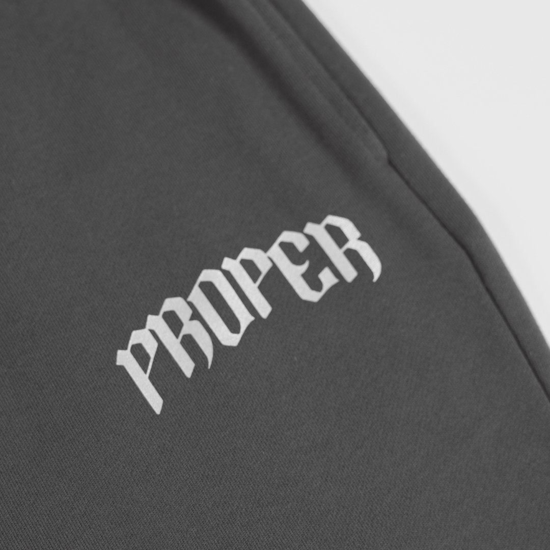 PROPER REFLECTIVE TRACKPANTS CHARCOAL - Proper Streetwear