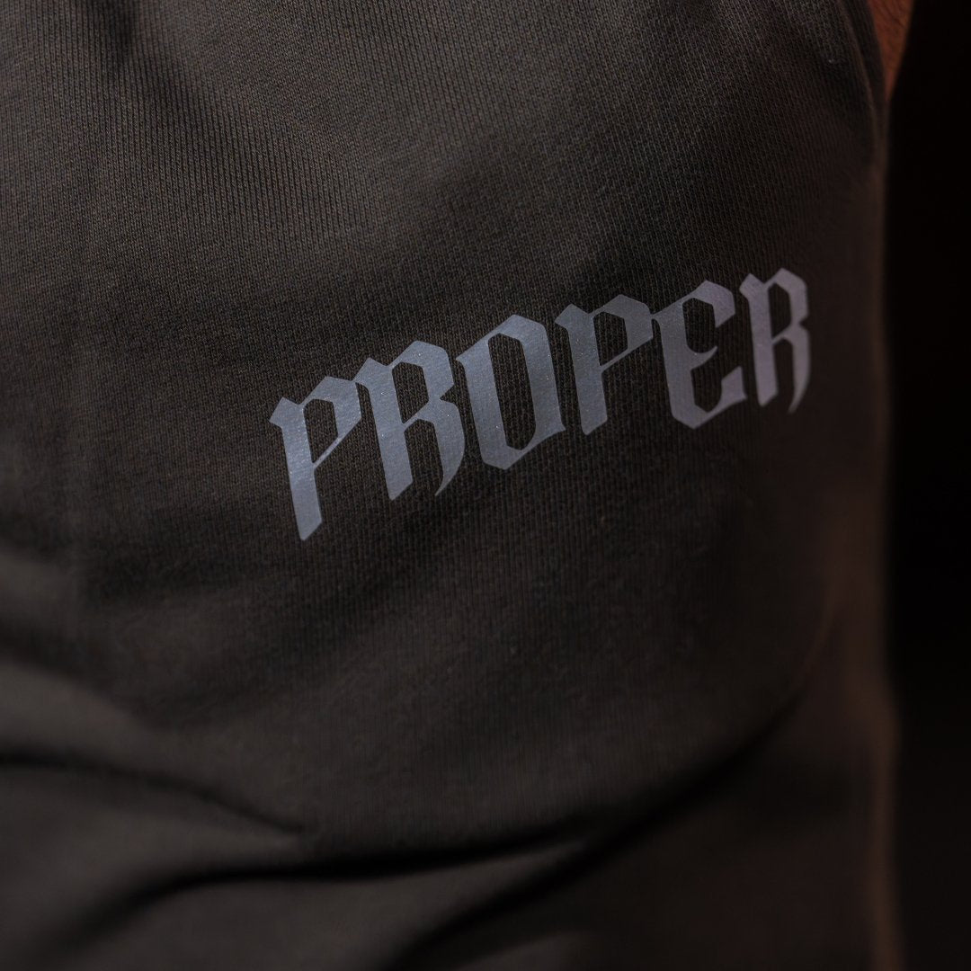 PROPER REFLECTIVE TRACKPANTS CHARCOAL - Proper Streetwear