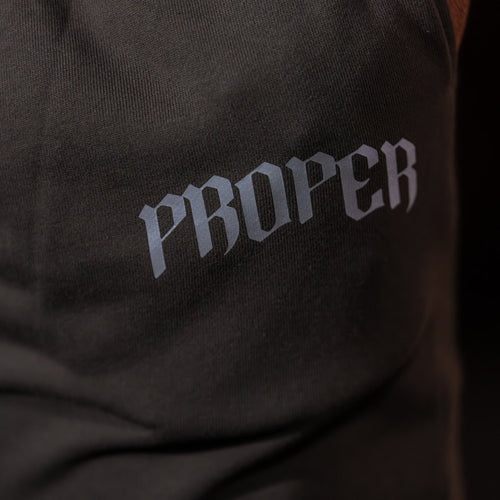 PROPER REFLECTIVE TRACKPANTS CHARCOAL - Proper Streetwear