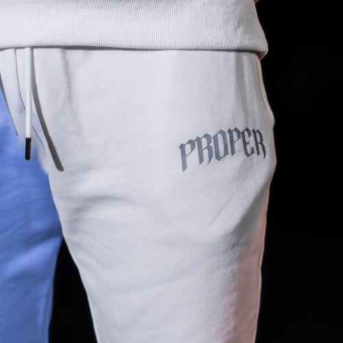 PROPER REFLECTIVE TRACKPANTS WHITE - Proper Streetwear