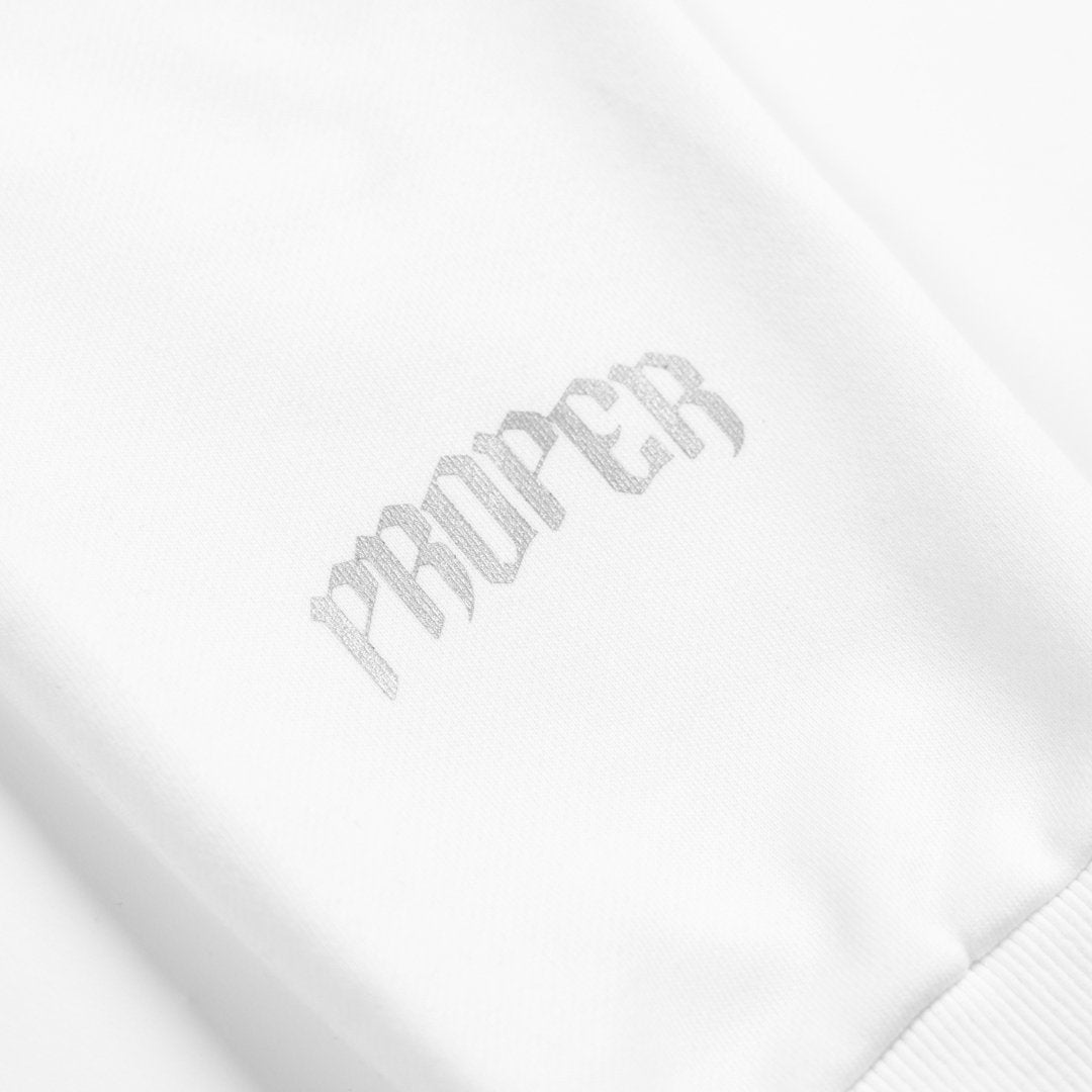 PROPER REFLECTIVE TRACKPANTS WHITE - Proper Streetwear