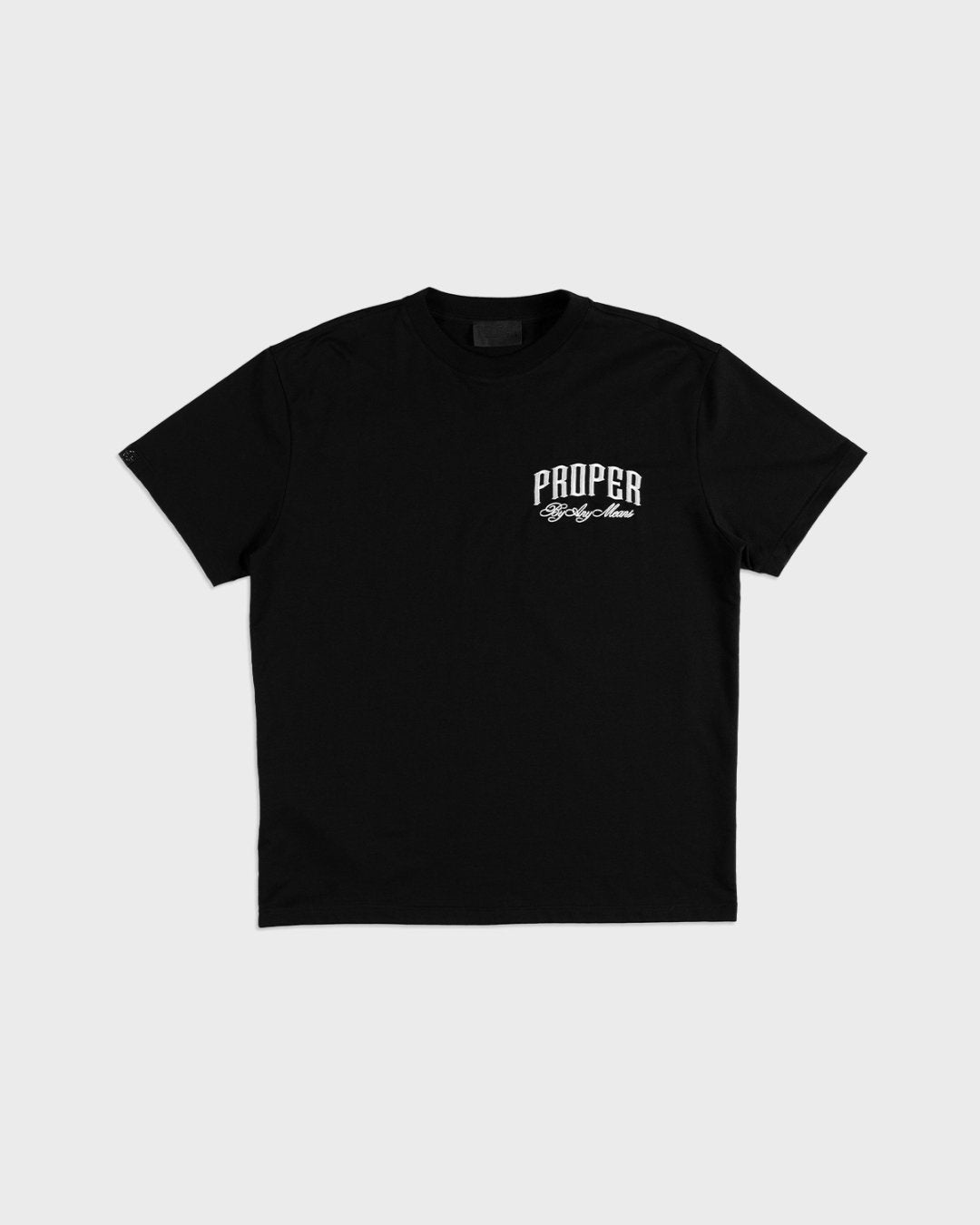 PROPER SCRIPTURE FITTED TEE BLACK - Proper Streetwear