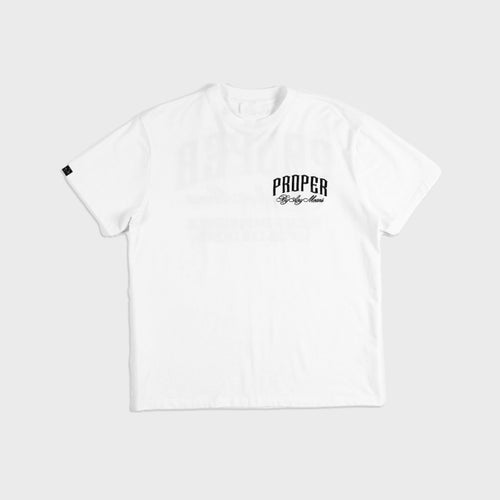 PROPER SCRIPTURE FITTED TEE WHITE - Proper Streetwear