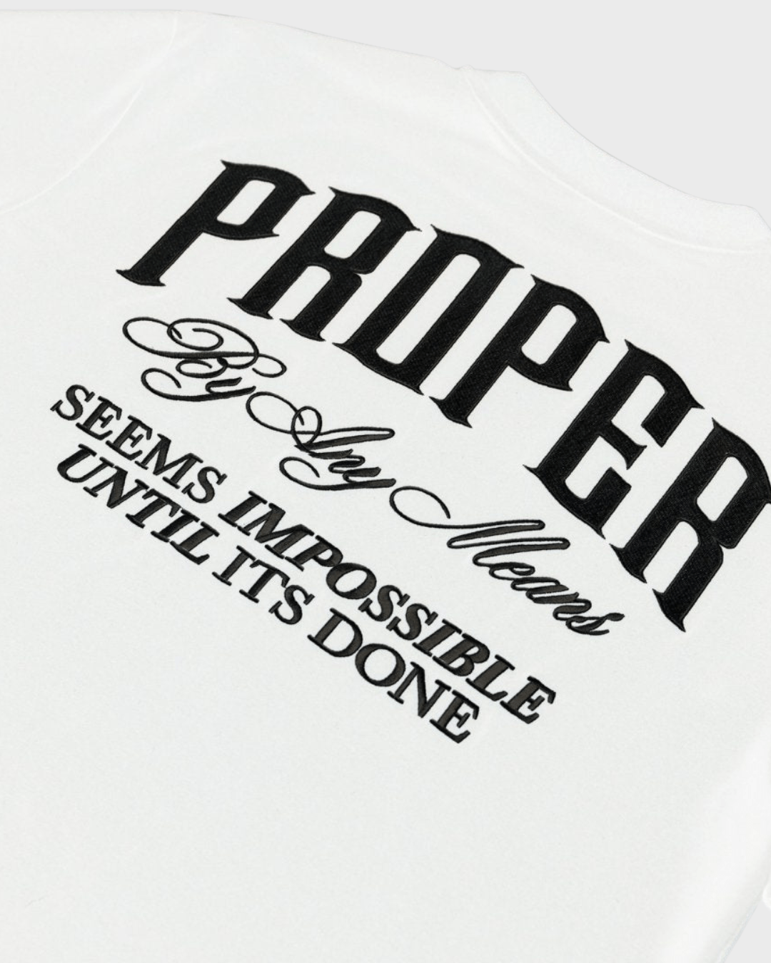 PROPER SCRIPTURE FITTED TEE WHITE - Proper Streetwear