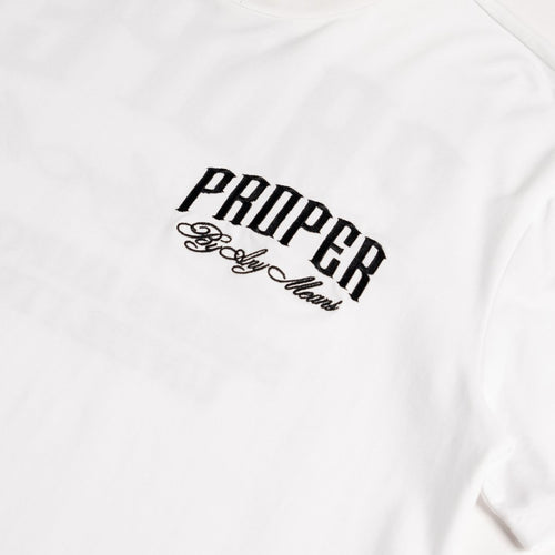 PROPER SCRIPTURE FITTED TEE WHITE - Proper Streetwear