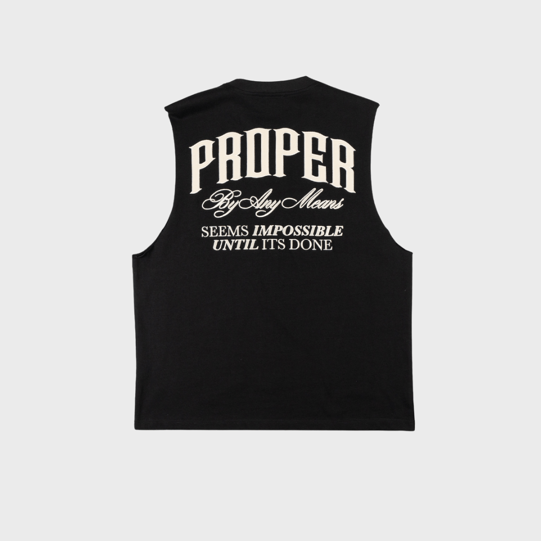 PROPER SCRIPTURE SINGLET BLACK - Proper Streetwear