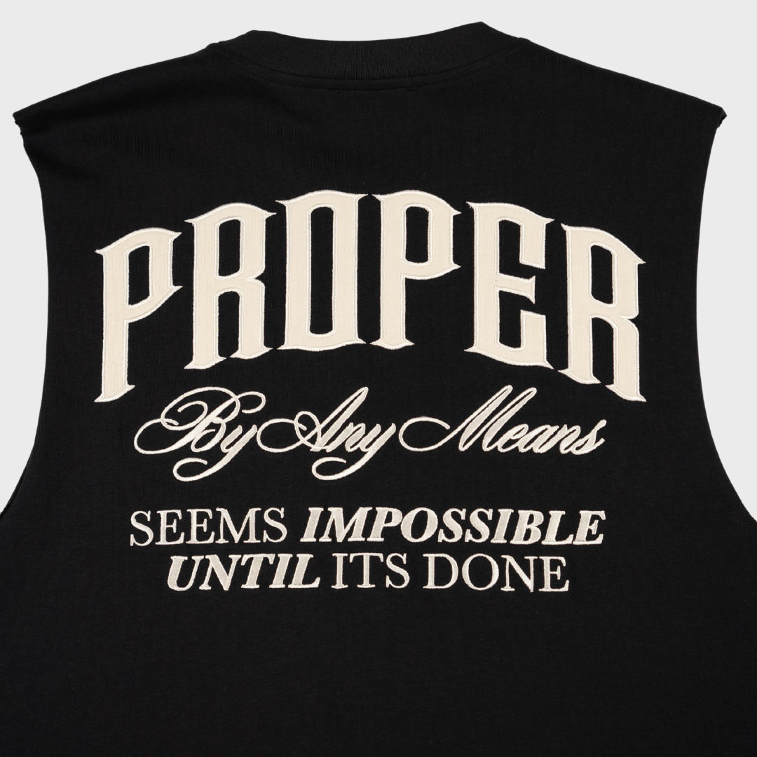 PROPER SCRIPTURE SINGLET BLACK - Proper Streetwear