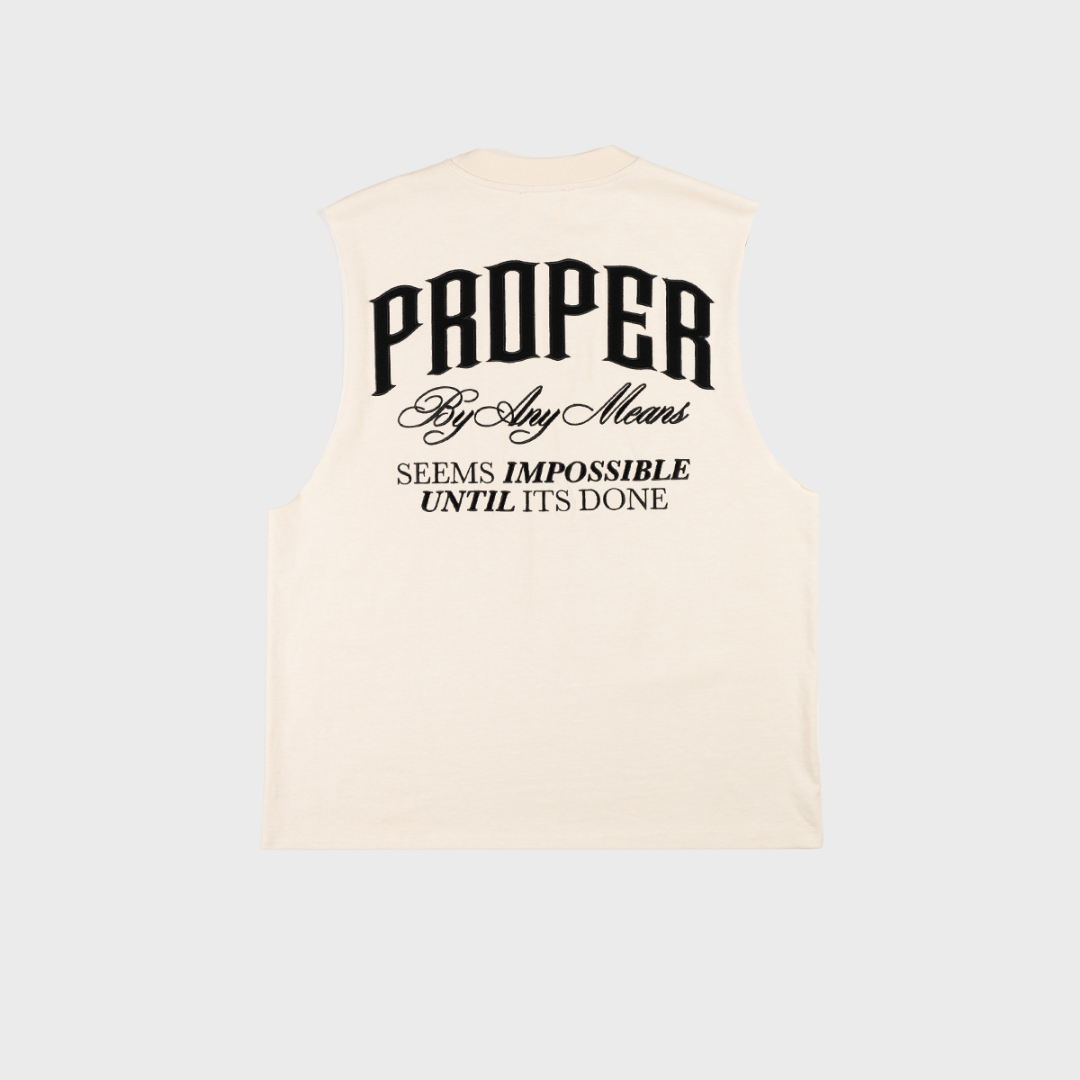 PROPER SCRIPTURE SINGLET STONE - Proper Streetwear