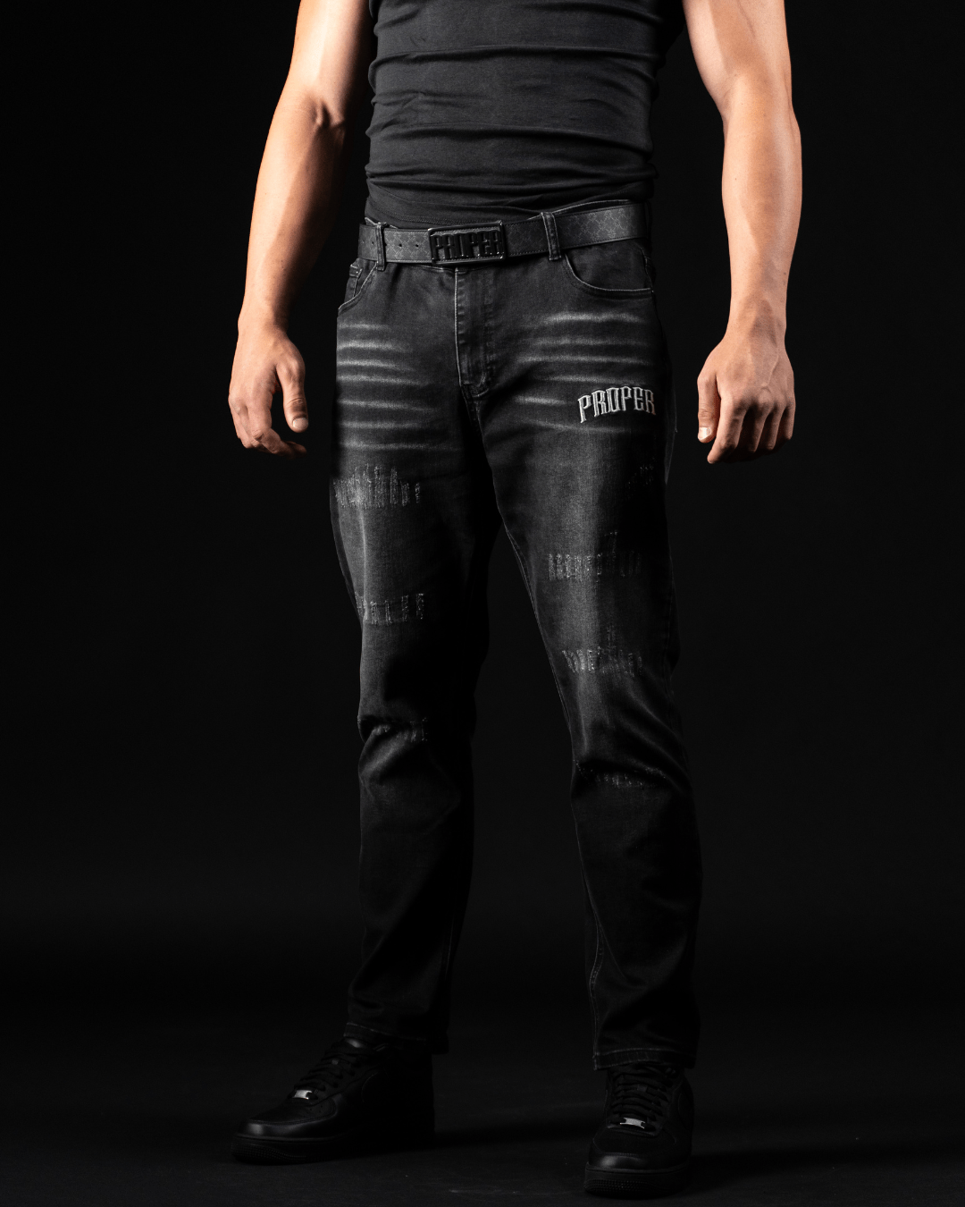 PROPER SHADOW JEANS BLACK - Proper Streetwear