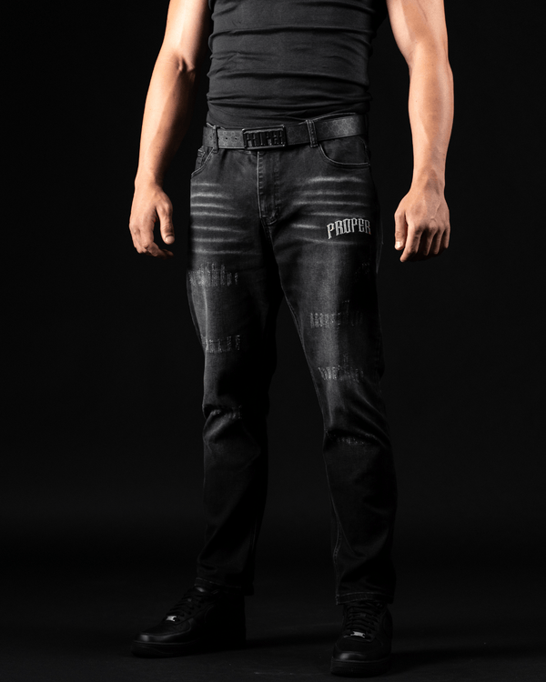 PROPER SHADOW JEANS BLACK - Proper Streetwear