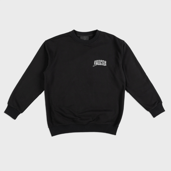 PROPER SIGNATURE CREWNECK BLACK - Proper Streetwear