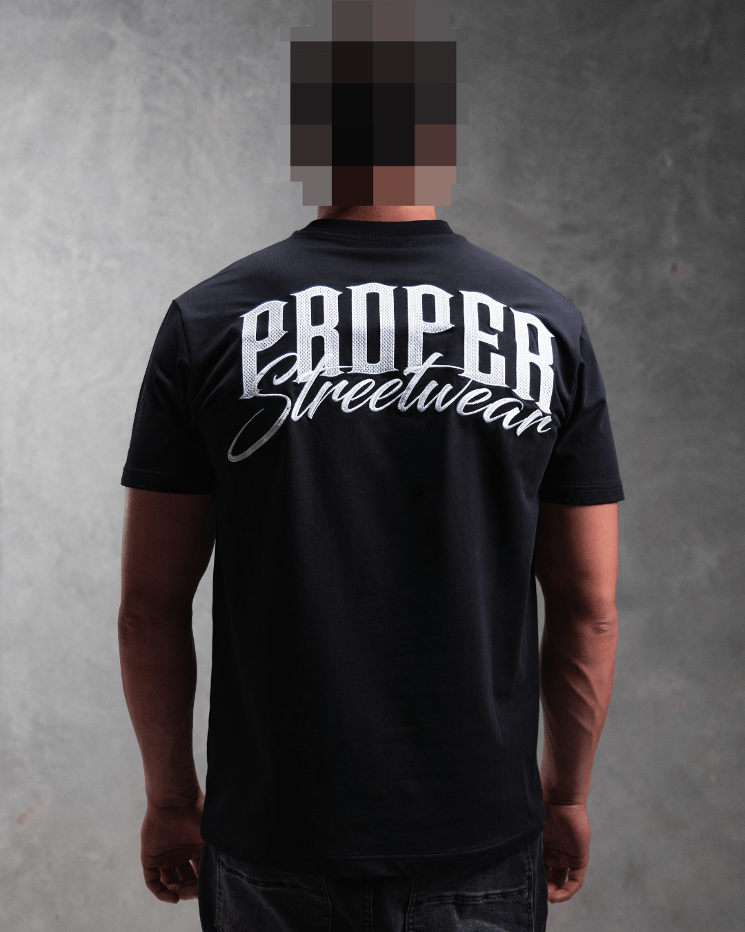 PROPER SIGNATURE FITTED TEE BLACK - Proper Streetwear