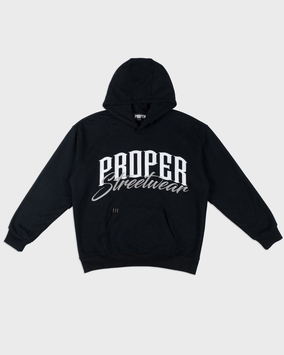 PROPER SIGNATURE HOODIE BLACK/GREY - Proper Streetwear