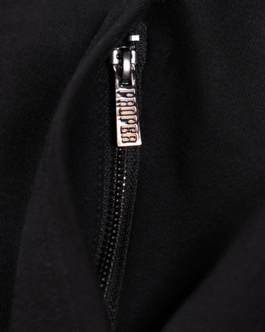 PROPER SIGNATURE HOODIE BLACK/ICY BLUE - Proper Streetwear
