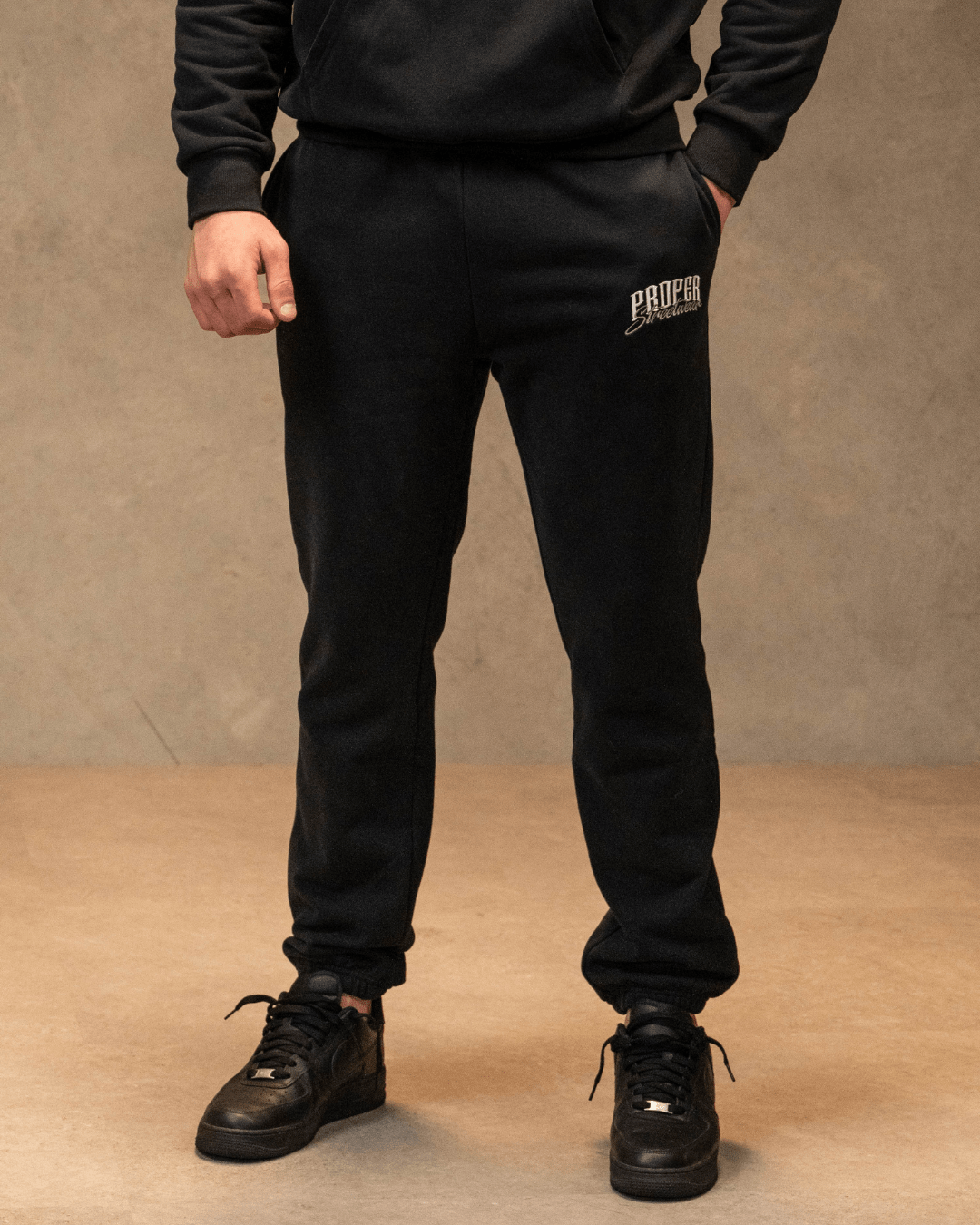 PROPER SIGNATURE TRACKPANTS BLACK/GREY - Proper Streetwear