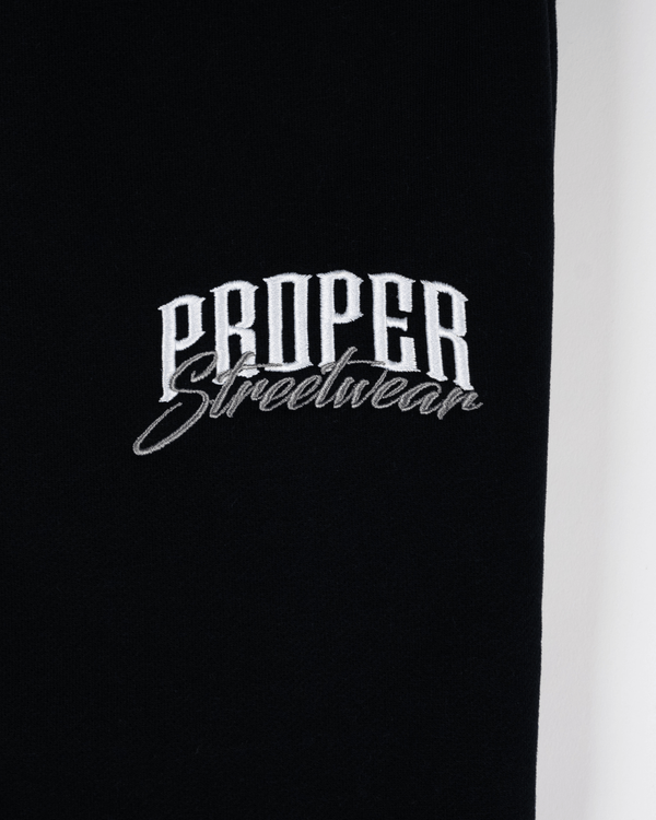 PROPER SIGNATURE TRACKPANTS BLACK/GREY - Proper Streetwear
