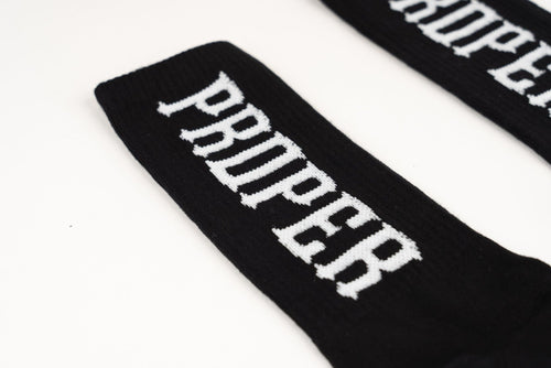 PROPER SOCKS BLACK - Proper Streetwear