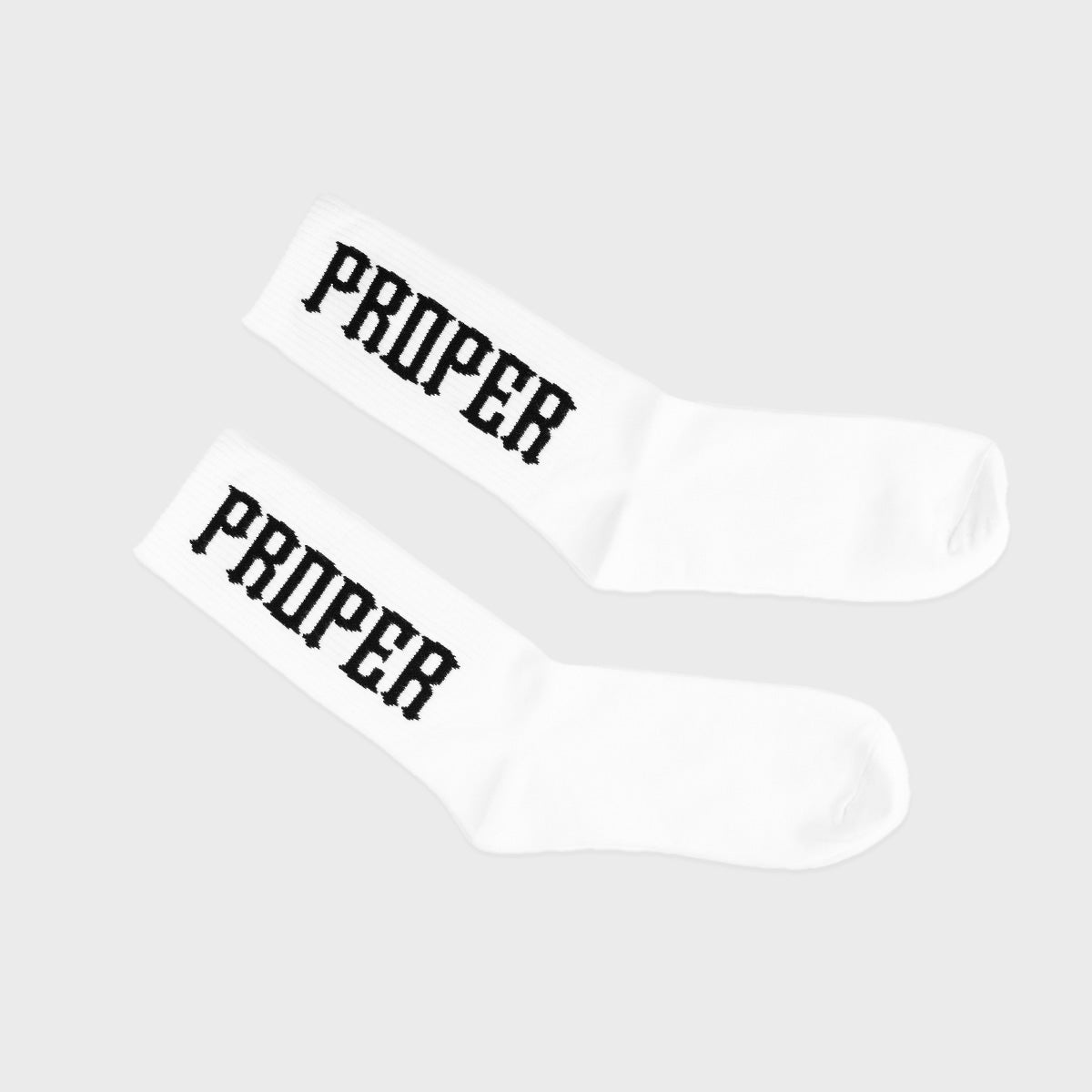 PROPER SOCKS B/W 2 PACK - Proper Streetwear