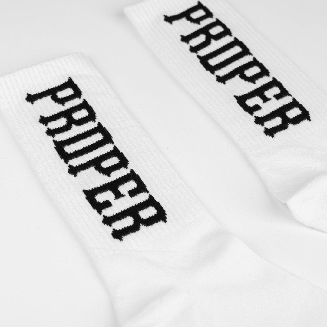 PROPER SOCKS WHITE - Proper Streetwear