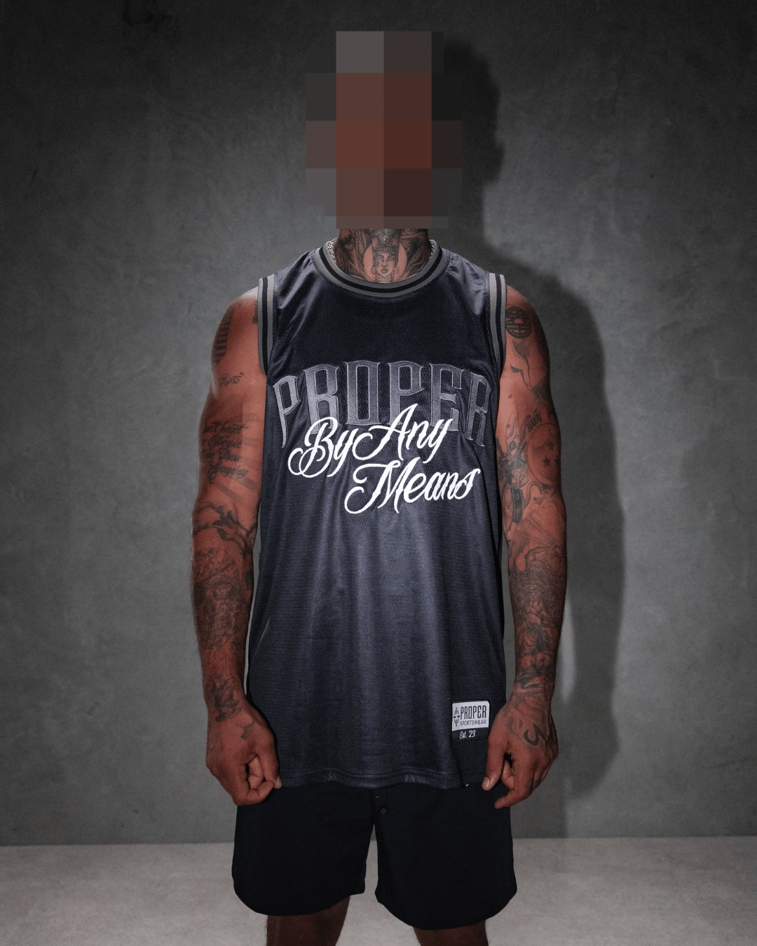 PROPER STATUS BASKETBALL JERSEY BLACK - Proper Streetwear