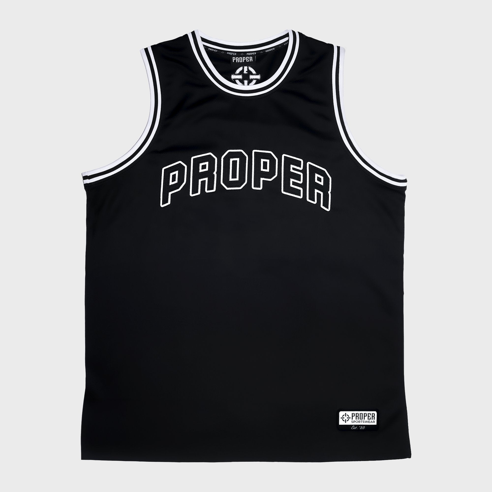 PROPER STREET JERSEY BLACK/WHITE - Proper Streetwear