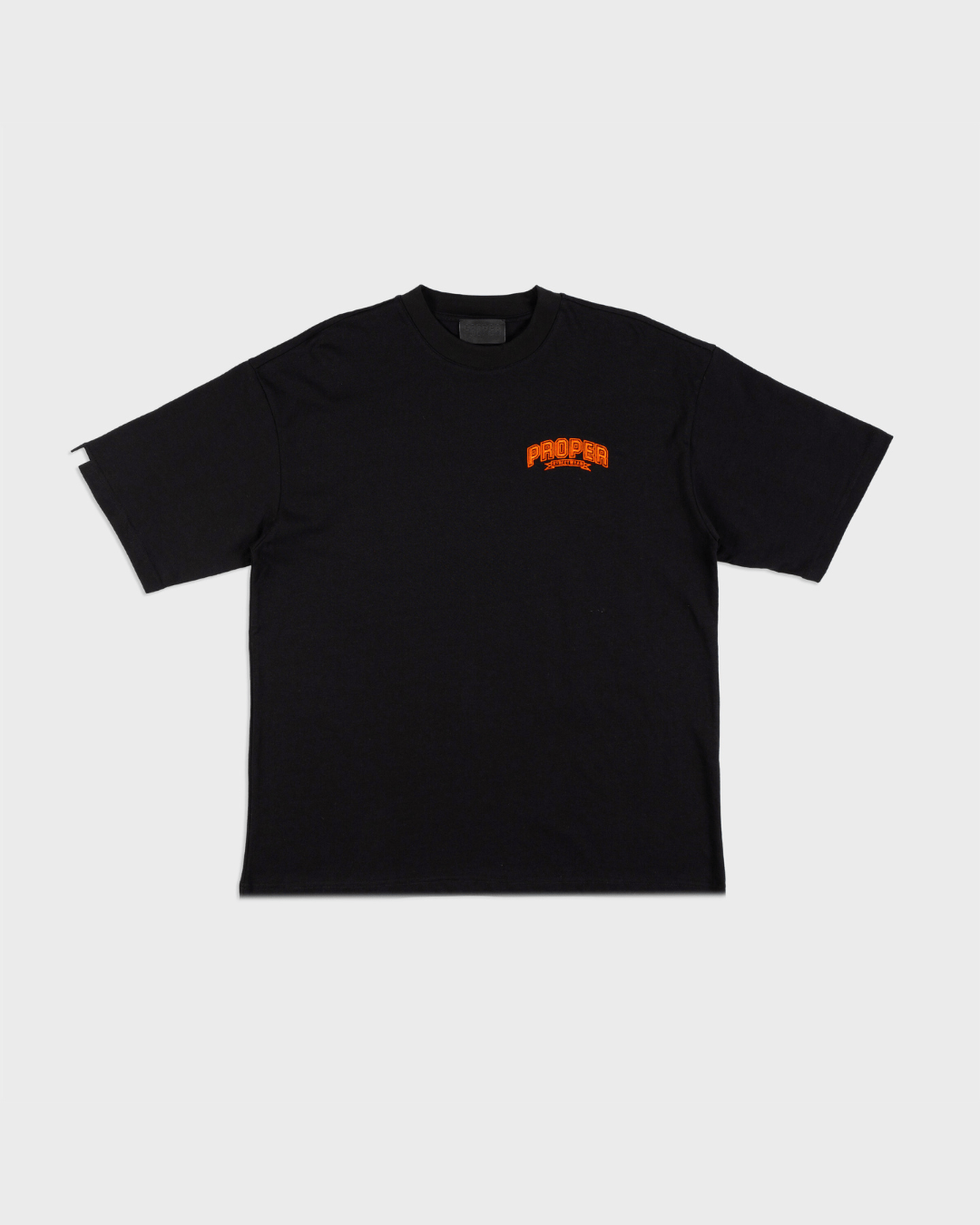 PROPER STREETWEAR OVERSIZED TEE BLACK/ORANGE - Proper Streetwear