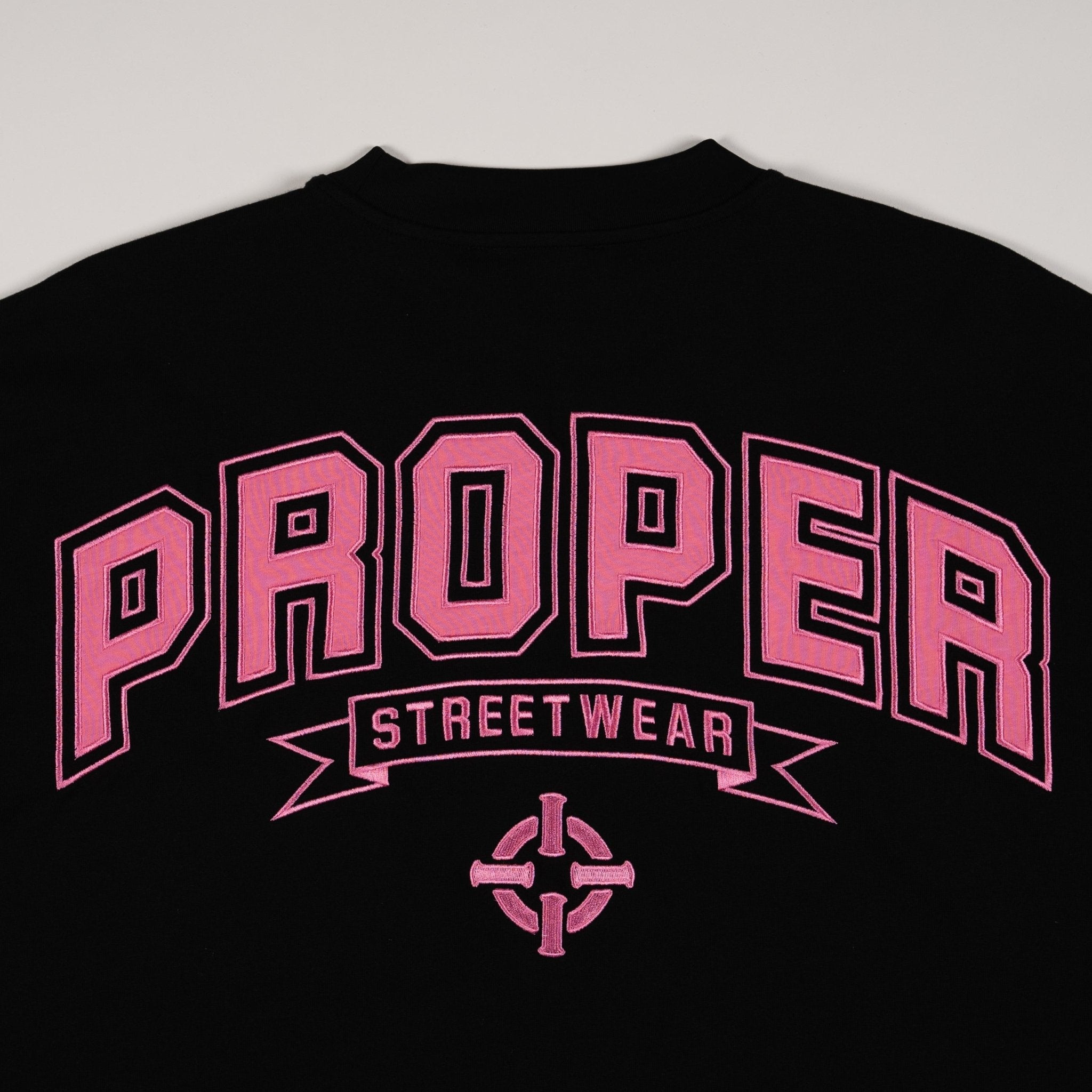 PROPER STREETWEAR OVERSIZED TEE BLACK/PINK - Proper Streetwear
