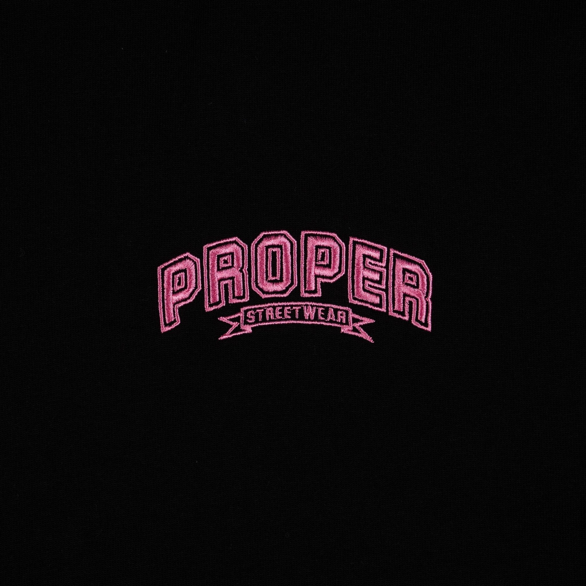 PROPER STREETWEAR OVERSIZED TEE BLACK/PINK - Proper Streetwear