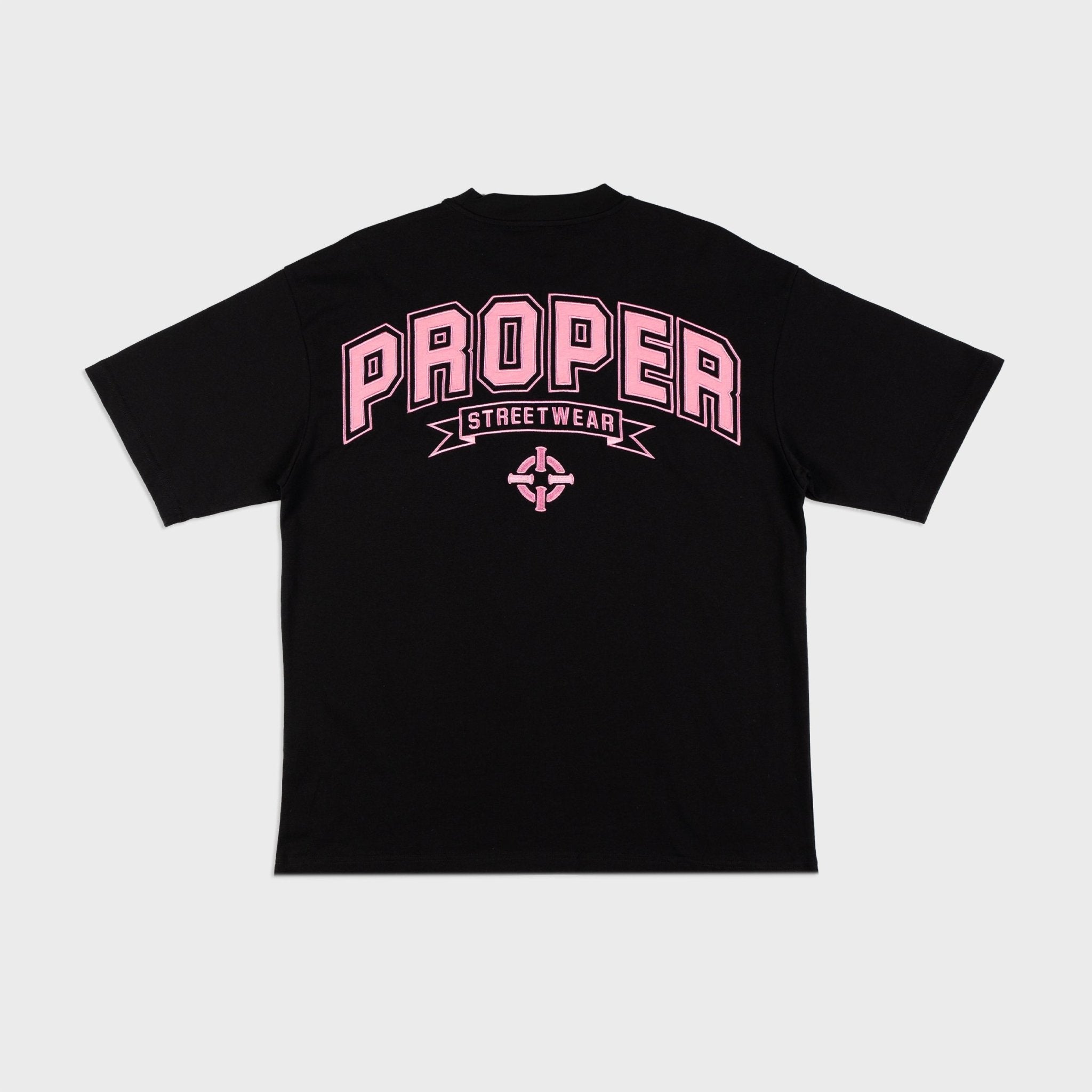 PROPER STREETWEAR OVERSIZED TEE BLACK/PINK - Proper Streetwear