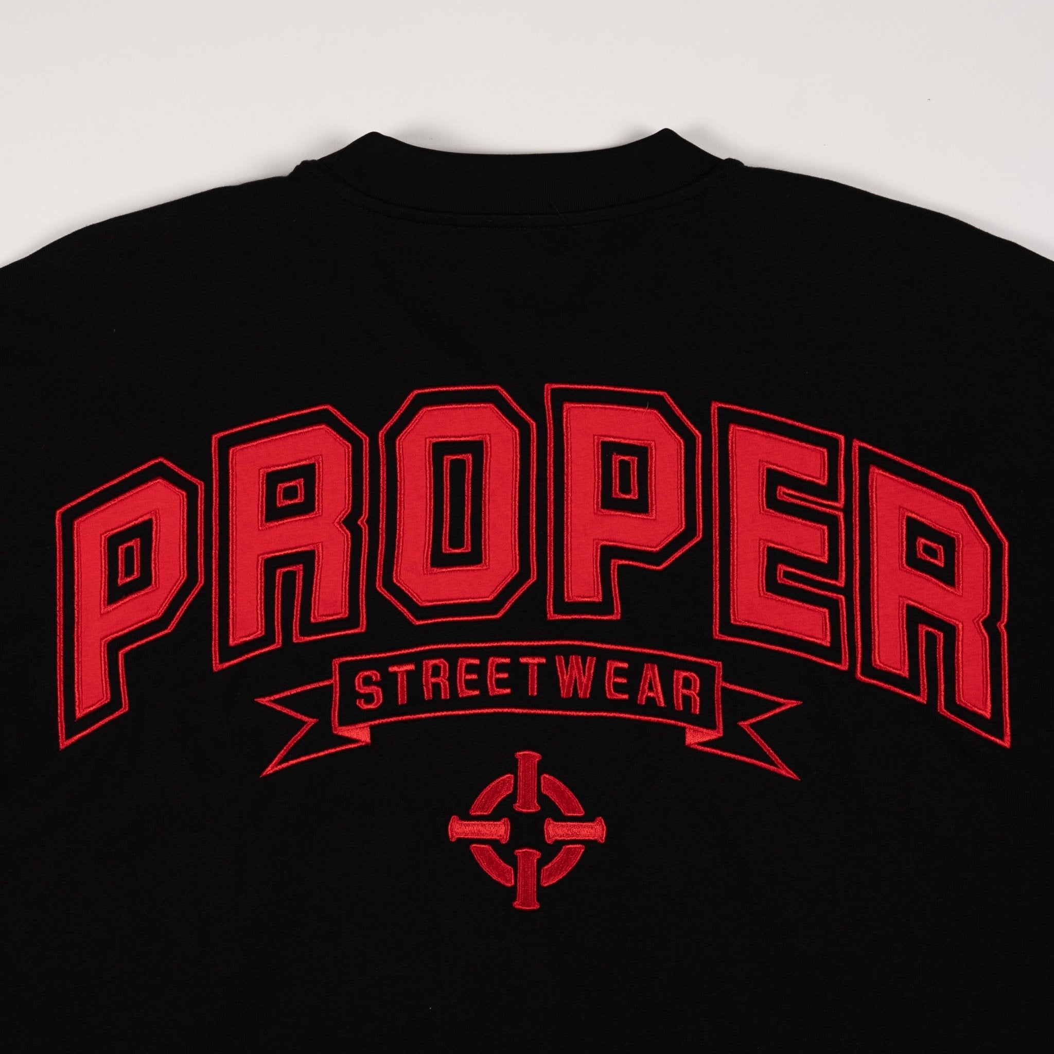 PROPER STREETWEAR OVERSIZED TEE BLACK/RED - Proper Streetwear