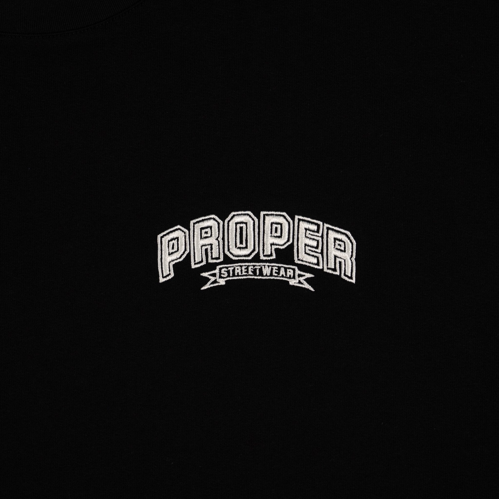 PROPER STREETWEAR OVERSIZED TEE BLACK/STONE - Proper Streetwear