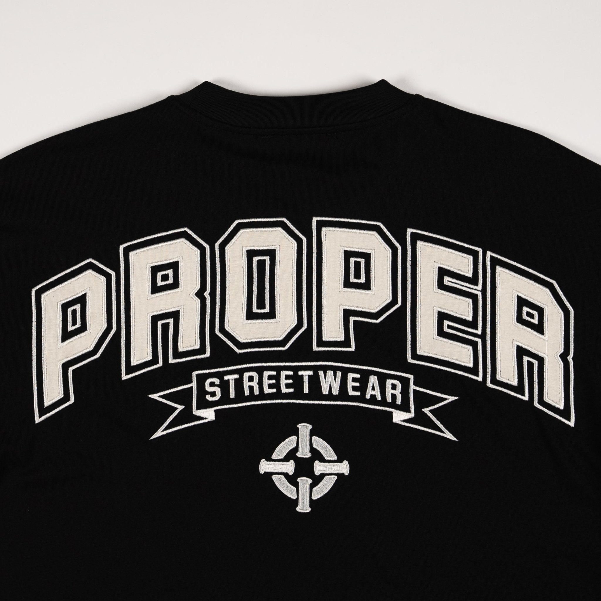 PROPER STREETWEAR OVERSIZED TEE BLACK/STONE - Proper Streetwear