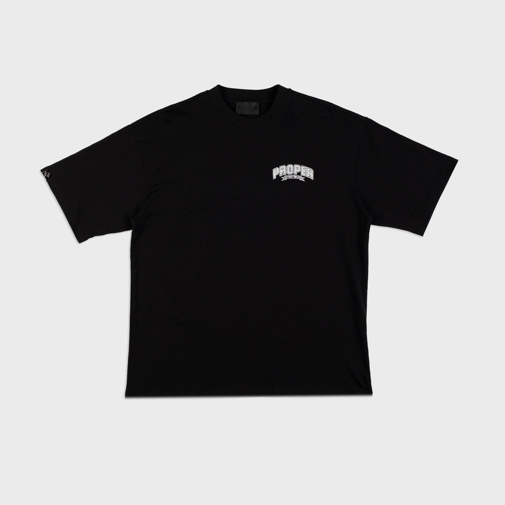 PROPER STREETWEAR OVERSIZED TEE BLACK/STONE - Proper Streetwear