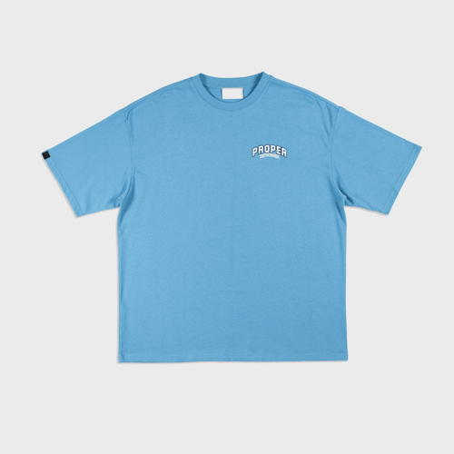 PROPER STREETWEAR OVERSIZED TEE BLUE/WHITE - Proper Streetwear