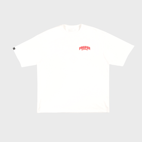 PROPER STREETWEAR OVERSIZED TEE WHITE/RED - Proper Streetwear