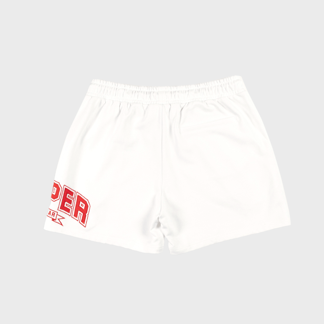 PROPER STREETWEAR SHORTS WHITE/RED - Proper Streetwear