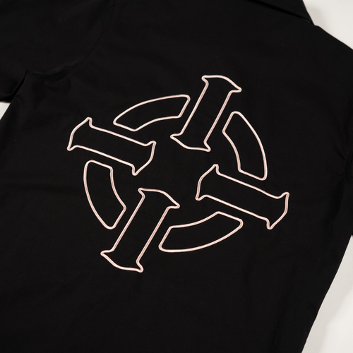 PROPER TARGET BUTTON UP SHIRT BLACK/ROSE GOLD - Proper Streetwear