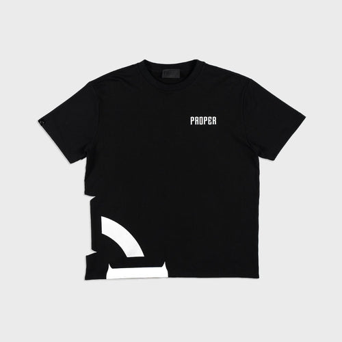 PROPER TARGET FITTED TEE BLACK/WHITE - Proper Streetwear