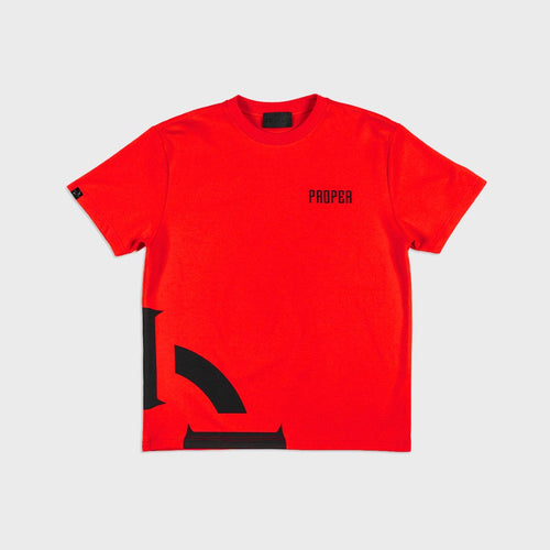 PROPER TARGET FITTED TEE RED/BLACK - Proper Streetwear