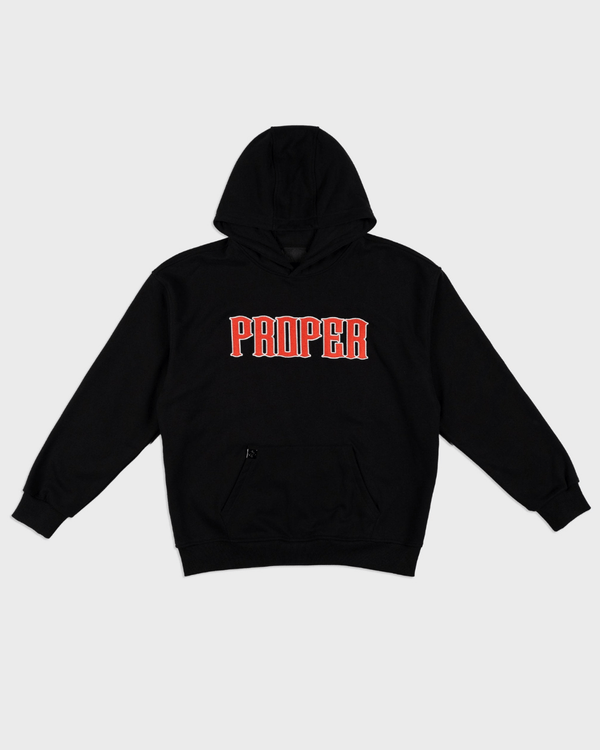 PROPER TARGET HOODIE BLACK/RED - Proper Streetwear