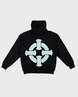 PROPER TARGET HOODIE BLACK/TIFFANY BLUE - Proper Streetwear