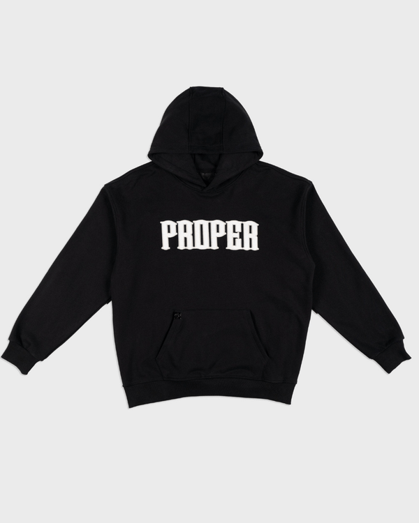 PROPER TARGET HOODIE BLACK/WHITE - Proper Streetwear