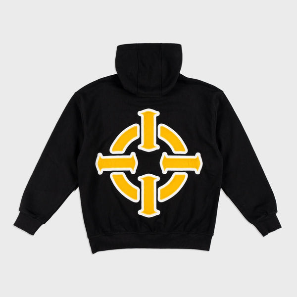 PROPER TARGET HOODIE BLACK/YELLOW - Proper Streetwear