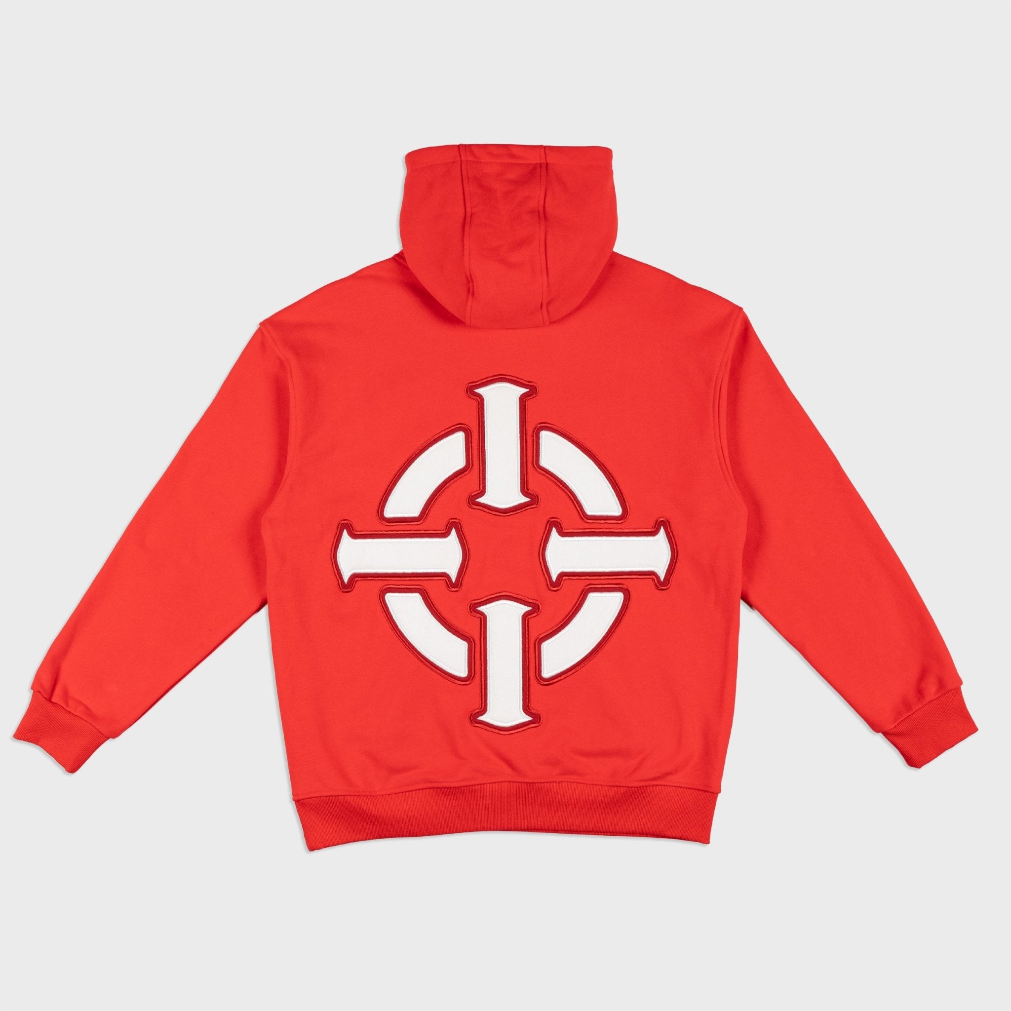 PROPER TARGET HOODIE RED/WHITE - Proper Streetwear