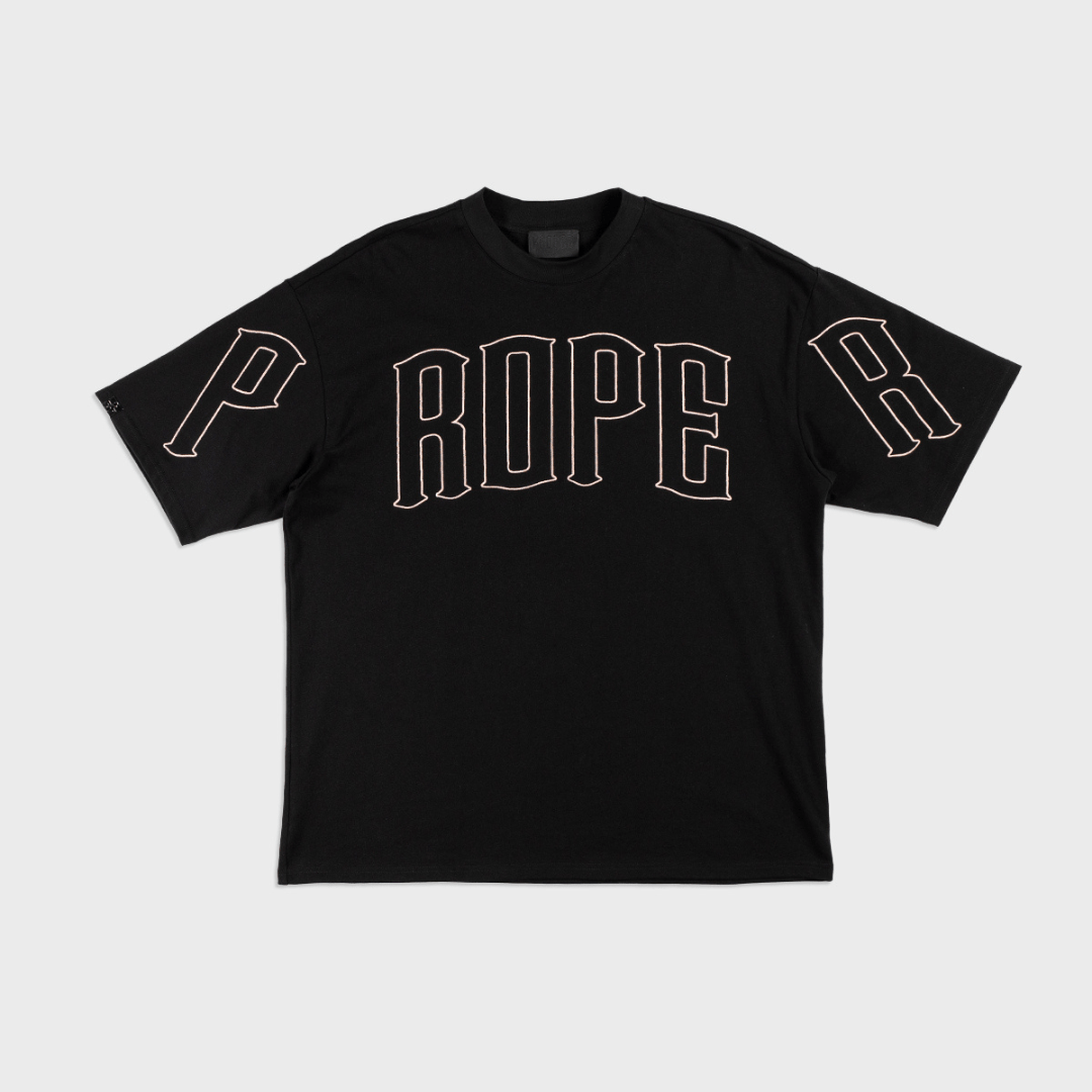 PROPER TARGET OVERSIZED TEE BLACK/ROSE GOLD - Proper Streetwear