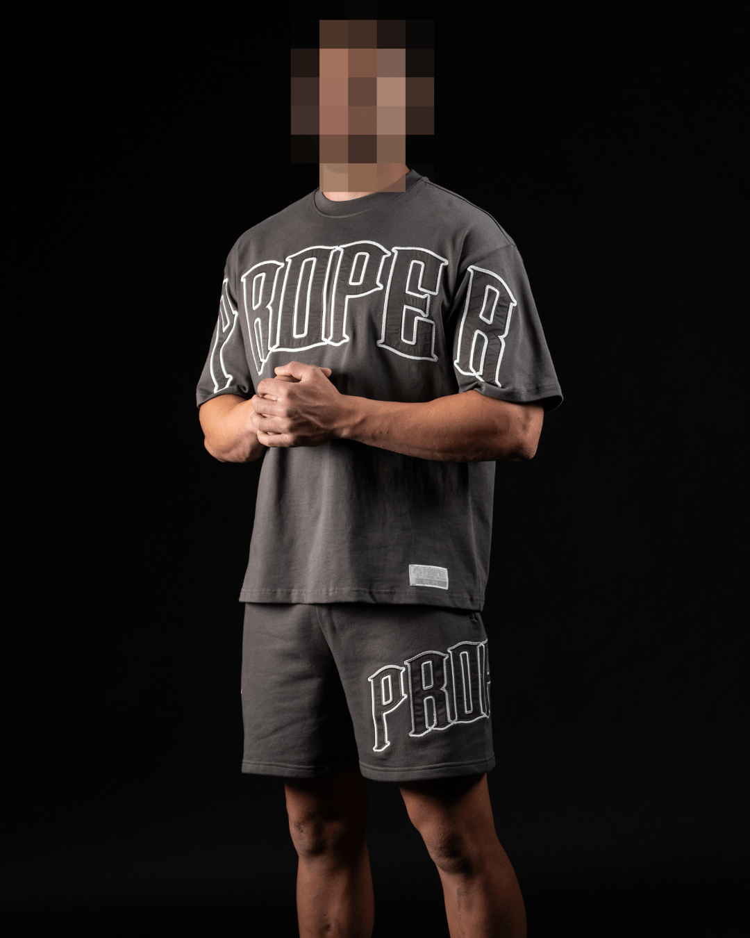 PROPER TARGET OVERSIZED TEE CHARCOAL/WHITE - Proper Streetwear